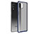Coque Rebord Contour Silicone et Vitre Transparente Housse Etui pour Samsung Galaxy F62 5G Bleu