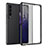 Coque Rebord Contour Silicone et Vitre Transparente Housse Etui pour Samsung Galaxy Z Fold4 5G Noir