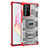 Coque Rebord Contour Silicone et Vitre Transparente Housse Etui WL1 pour Samsung Galaxy Note 20 Ultra 5G Rouge