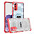 Coque Rebord Contour Silicone et Vitre Transparente Housse Etui WL1 pour Samsung Galaxy S20 Rouge