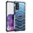 Coque Rebord Contour Silicone et Vitre Transparente Housse Etui WL2 pour Samsung Galaxy S20 Plus Bleu Royal