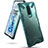 Coque Rebord Contour Silicone et Vitre Transparente Miroir Housse Etui H02 pour OnePlus 8 Cyan