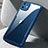 Coque Rebord Contour Silicone et Vitre Transparente Miroir Housse Etui H03 pour Apple iPhone 12 Bleu