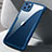 Coque Rebord Contour Silicone et Vitre Transparente Miroir Housse Etui H03 pour Apple iPhone 12 Pro Bleu