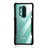 Coque Rebord Contour Silicone et Vitre Transparente Miroir Housse Etui H03 pour OnePlus 8 Pro Noir