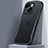 Coque Rebord Contour Silicone et Vitre Transparente Miroir Housse Etui M01 pour Apple iPhone 14 Plus Noir