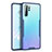 Coque Rebord Contour Silicone et Vitre Transparente Miroir Housse Etui M03 pour Huawei P30 Pro Bleu