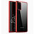 Coque Rebord Contour Silicone et Vitre Transparente Miroir Housse Etui M03 pour Samsung Galaxy Note 20 5G Rouge