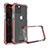 Coque Rebord Contour Silicone et Vitre Transparente Miroir Housse Etui M04 pour Apple iPhone 11 Pro Rouge