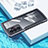 Coque Rebord Contour Silicone et Vitre Transparente Miroir Housse Etui M04 pour Samsung Galaxy Note 20 Ultra 5G Gris