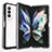 Coque Rebord Contour Silicone et Vitre Transparente Miroir Housse Etui MQ1 pour Samsung Galaxy Z Fold3 5G Noir
