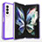 Coque Rebord Contour Silicone et Vitre Transparente Miroir Housse Etui MQ1 pour Samsung Galaxy Z Fold3 5G Violet
