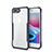 Coque Rebord Contour Silicone et Vitre Transparente Miroir Housse Etui P01 pour Apple iPhone 7 Plus Bleu