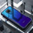 Coque Rebord Contour Silicone et Vitre Transparente Miroir Housse Etui pour Huawei Mate 30 Lite Bleu