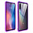 Coque Rebord Contour Silicone et Vitre Transparente Miroir Housse Etui pour Xiaomi Mi 9 Pro 5G Violet