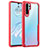 Coque Rebord Contour Silicone et Vitre Transparente Miroir Housse Etui Z02 pour Huawei P30 Pro Rouge