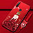Coque Silicone Dos de Fille Souple Couleur Unie Etui Housse pour Huawei Enjoy 10 Plus Rouge