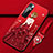 Coque Silicone Dos de Fille Souple Couleur Unie Etui Housse pour Xiaomi Mi 10 Ultra Rouge