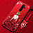 Coque Silicone Dos de Fille Souple Couleur Unie Etui Housse pour Xiaomi Redmi Note 8 Pro Rouge