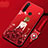 Coque Silicone Dos de Fille Souple Couleur Unie Etui Housse pour Xiaomi Redmi Note 8T Rouge
