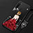 Coque Silicone Dos de Fille Souple Couleur Unie Etui Housse pour Xiaomi Redmi Note 8T Rouge et Noir