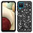 Coque Silicone et Plastique Housse Etui Protection Integrale 360 Degres Bling-Bling JX1 pour Samsung Galaxy M12 Noir