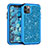 Coque Silicone et Plastique Housse Etui Protection Integrale 360 Degres Bling-Bling pour Apple iPhone 11 Pro Max Bleu