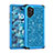 Coque Silicone et Plastique Housse Etui Protection Integrale 360 Degres Bling-Bling pour Samsung Galaxy Note 10 Plus 5G Bleu