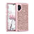 Coque Silicone et Plastique Housse Etui Protection Integrale 360 Degres Bling-Bling pour Samsung Galaxy Note 10 Plus 5G Or Rose