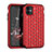 Coque Silicone et Plastique Housse Etui Protection Integrale 360 Degres Bling-Bling U01 pour Apple iPhone 11 Rouge