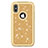 Coque Silicone et Plastique Housse Etui Protection Integrale 360 Degres Bling-Bling U01 pour Apple iPhone X Or