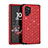 Coque Silicone et Plastique Housse Etui Protection Integrale 360 Degres Bling-Bling U01 pour Samsung Galaxy Note 10 Plus Rouge