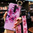 Coque Silicone Fleurs Souple Couleur Unie Etui Housse K01 pour Xiaomi Redmi Note 8 Pro Violet
