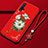 Coque Silicone Fleurs Souple Couleur Unie Etui Housse pour Huawei Nova 5 Rouge
