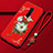 Coque Silicone Fleurs Souple Couleur Unie Etui Housse pour Realme X2 Pro Rouge