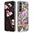 Coque Silicone Fleurs Souple Couleur Unie Etui Housse pour Samsung Galaxy S23 5G Violet