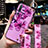 Coque Silicone Fleurs Souple Couleur Unie Etui Housse pour Xiaomi Mi 10 Pro Violet
