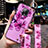 Coque Silicone Fleurs Souple Couleur Unie Etui Housse pour Xiaomi Redmi 10X 5G Violet