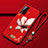 Coque Silicone Fleurs Souple Couleur Unie Etui Housse S01 pour Huawei Honor Play4T Pro Vin Rouge