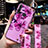 Coque Silicone Fleurs Souple Couleur Unie Etui Housse S01 pour Huawei Nova 5i Violet