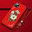 Coque Silicone Fleurs Souple Couleur Unie Etui Housse S02 pour Huawei Enjoy 20 5G Vin Rouge