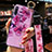 Coque Silicone Fleurs Souple Couleur Unie Etui Housse S02 pour Samsung Galaxy A70 Violet