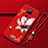Coque Silicone Fleurs Souple Couleur Unie Etui Housse S05 pour Xiaomi Redmi Note 9 Vin Rouge