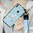 Coque Silicone Fleurs Souple Couleur Unie S01 pour Huawei Honor 8X Bleu Ciel
