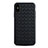 Coque Silicone Gel Motif Cuir C01 pour Apple iPhone X Noir