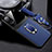 Coque Silicone Gel Motif Cuir Housse Etui avec Magnetique FL1 pour Oppo A58 5G Bleu