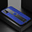 Coque Silicone Gel Motif Cuir Housse Etui avec Magnetique FL1 pour Samsung Galaxy A51 4G Bleu
