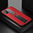 Coque Silicone Gel Motif Cuir Housse Etui avec Magnetique FL1 pour Samsung Galaxy A51 4G Rouge