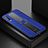 Coque Silicone Gel Motif Cuir Housse Etui avec Magnetique FL1 pour Samsung Galaxy A70 Bleu