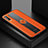 Coque Silicone Gel Motif Cuir Housse Etui avec Magnetique FL1 pour Samsung Galaxy A70 Orange